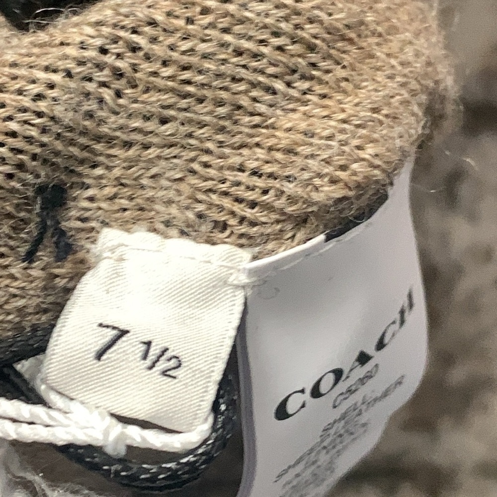 COACH Signature Leather Tech Gloves - Picture 9 of 16